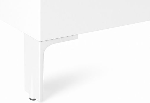 Mafos Metallic Furniture Leg White Matte