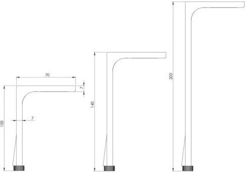 Mafos Metallic Furniture Leg White Matte