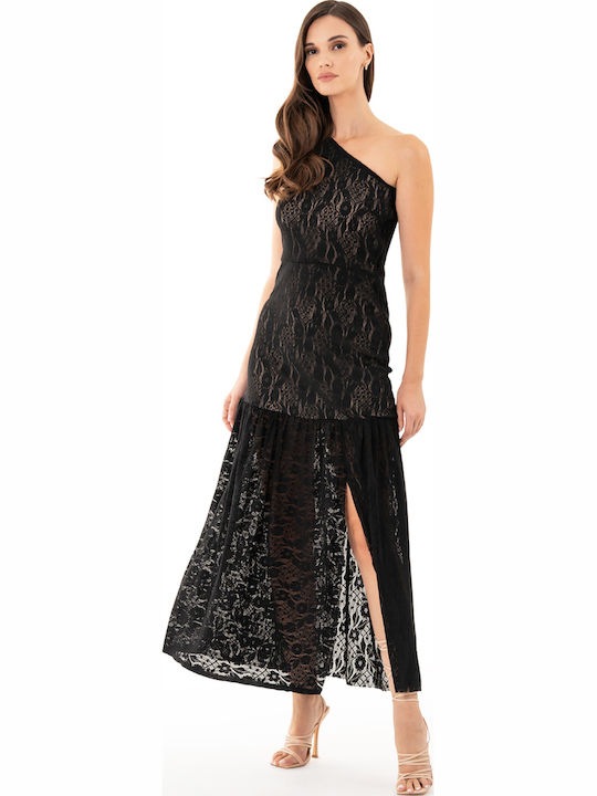 Langes Kleid Limited Edition One-Shoulder-Spitze