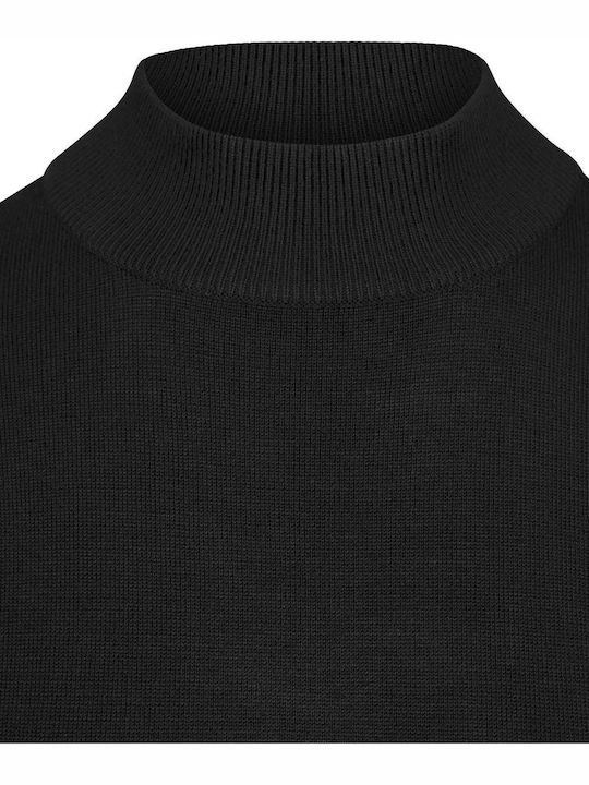 Mini Dress Turtleneck Black