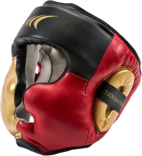 Yakimasport Adult Full Face Boxing Headgear Synthetic Leather Black
