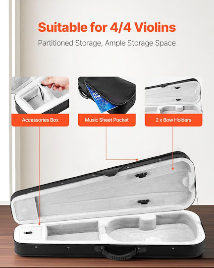 Vevor Waterproof Soft Padded Violin Case 4/4 Black