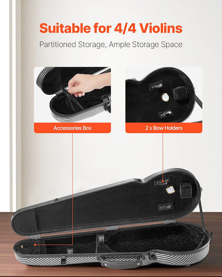 Vevor Case Violin Padded 4/4 Gray