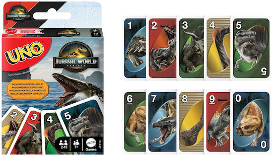 Настолна игра Uno Extreme: Jurrasic World за 2-10 играчи 7+ години Mattel