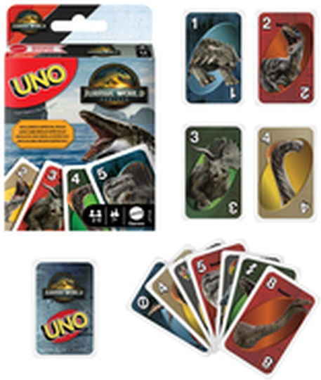 Настолна игра Uno Extreme: Jurrasic World за 2-10 играчи 7+ години Mattel