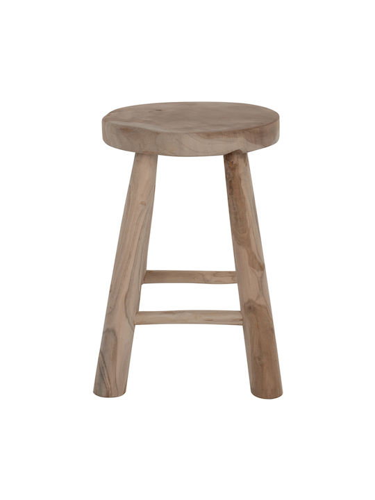 Stool For Living Room Wooden Kont Brown 31x31x44.5cm