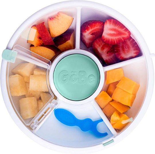GoBe Παιδικό Πιάτο Φαγητού Snack Spinner από Πλαστικό Πράσινο