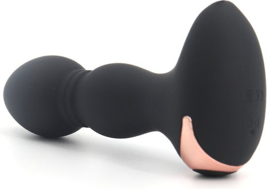 Kinksters Πρωκτική Σφήνα με Δυνατότητα Ασύρματης Λειτουργίας και Δόνηση Μαύρη