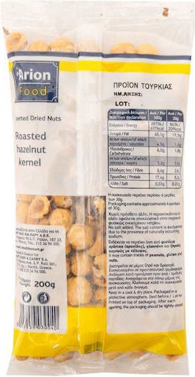 Arion Food Hazelnuts Roasted Shelled Unsalted 200gr