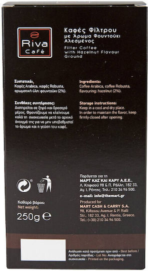 Riva Cafe Filterkaffee Haselnussaroma Gemahlen 250g 2-51279