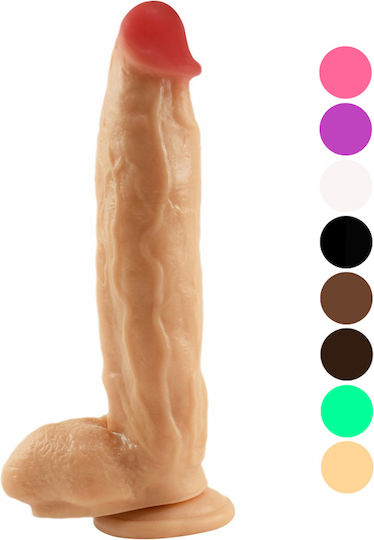 Kinksters Dildo Realistic Cu Scrotum Flesh 29cm