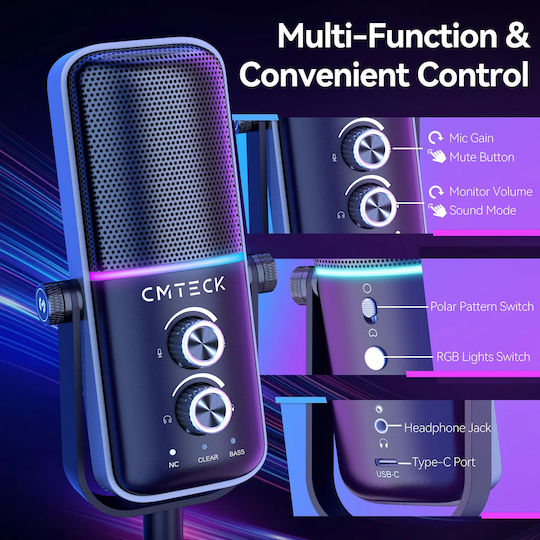 Cmteck XM600 Μικρόφωνο Επιτραπέζιο για Studio