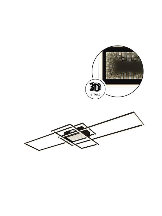 Globo Lighting Πλαφονιέρα Οροφής Μαύρη