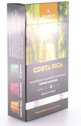 Bianchi Coffee Capsule Espresso Costa Rica Compatibile cu Mașina Nespresso 10capace