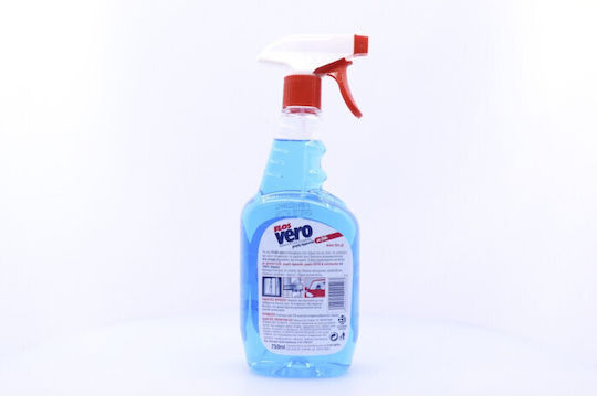 Vero Τζαμιων Με Ξυδι Μπλε Καθαριστικό Spray Τζαμιών 750ml