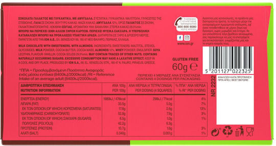 ION Almond Chocolate Milk Almond with Stevia 60gr