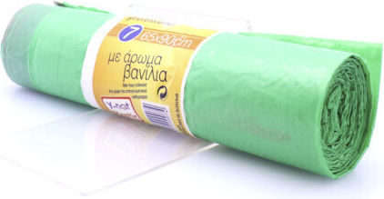 Vellis Aromatizate Săculeți de Gunoi cu Șnur 65x90cm 10buc Verzi