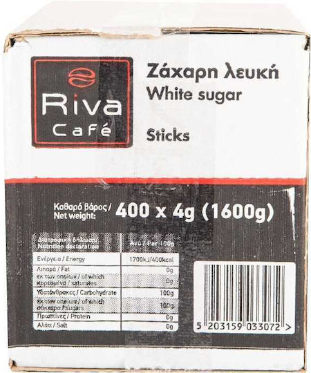Riva Café Zahăr alb Cristalin 1600gr 400 Bastonase