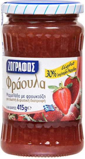 Zografos Strawberry Jam With Fructose No Sugar Added 415gr