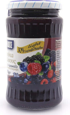 Zografos Jam With Fructose Forest Fruits No Sugar Added 415gr