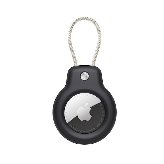 Tech-Protect Rough Θήκη Μπρελόκ Σιλικόνης για AirTag σε Μαύρο χρώμα 4τμχ