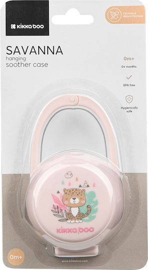 Kikka Boo Case Pacifier Savanna made of Plastic Pink