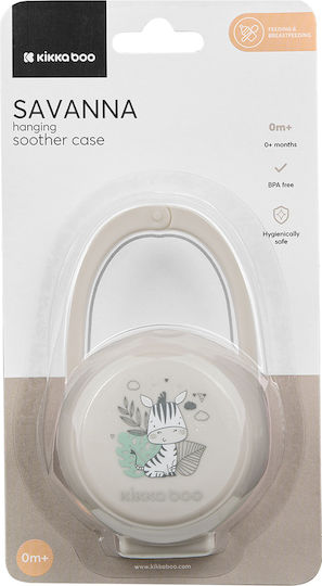 Kikka Boo Case Pacifier Savanna made of Plastic Gray