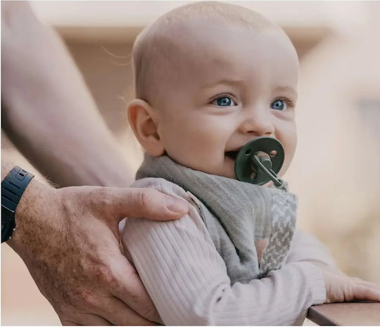 Bibs Pacifier Ribbon Paci Braid from Fabric Green