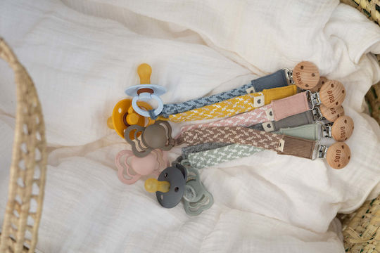 Bibs Pacifier Ribbon Paci Braid from Fabric Green