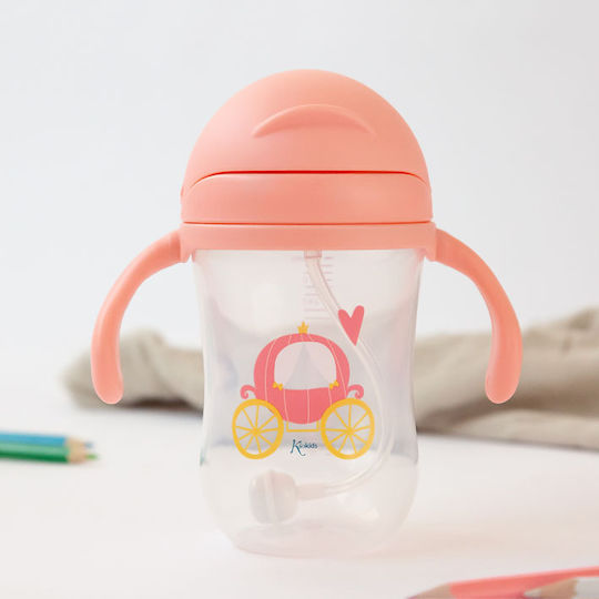 Kiokids Princess Baby Sippy Cup Plastic with Handles Multicolour for 6m+ 300ml