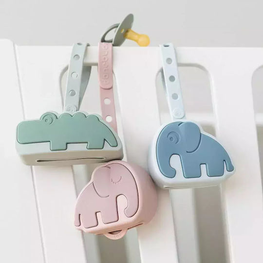 Done by Deer Elphee Pacifier Case Made of Pink Silicone