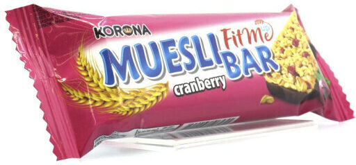 Korona-M Muesli Fit Me Up Cereal Bar with Cranberry 50g