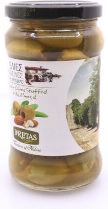 Bretas Stuffed Green Olives Stuffed Almond 314gr