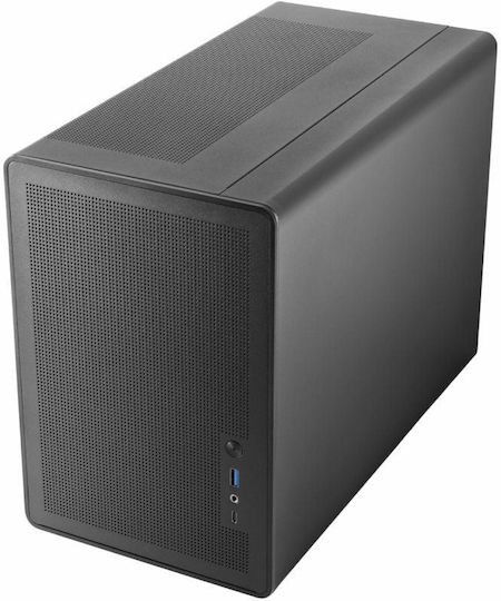 Mars Gaming MC-XPS Gaming Mini Tower Computer Case with Side Window and RGB Lighting Black