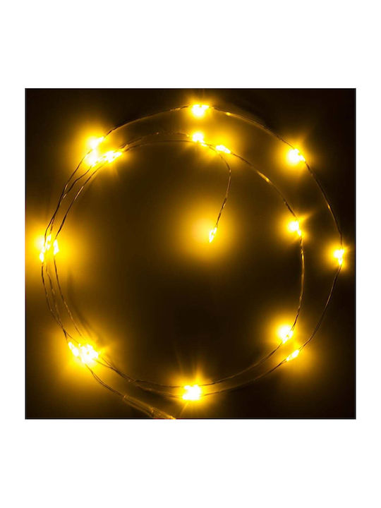 123 Lichterketten LED 1m. Warmes Weiß Batterie in Zeichenfolge 1Stück