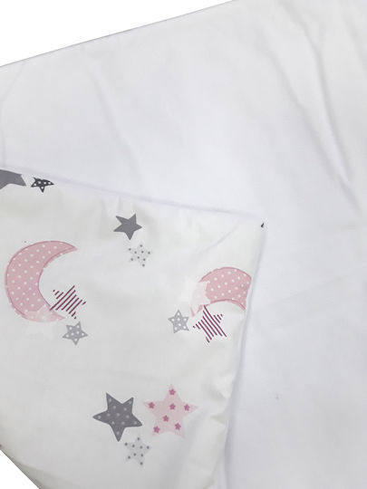 Beboulino Moon Stars Αδιαβροχοποιημένο Σελτεδάκι Ροζ 50x80εκ.