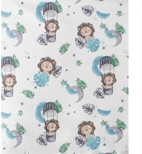 Dimcol Lion Cotton Changing Pad Sky Blue Light Blue 80x80cm.