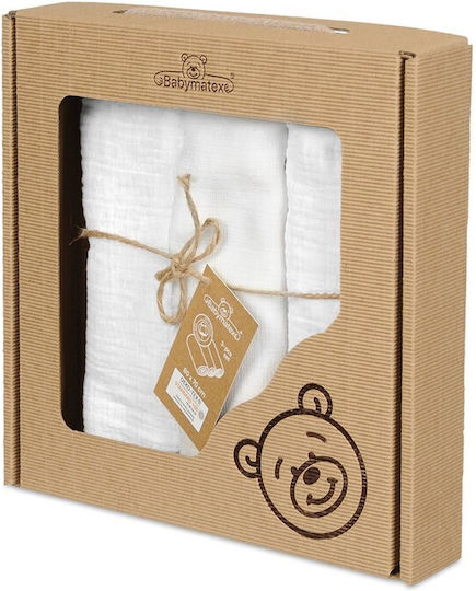 Matex Muslin Swaddle Wrap White 70x80cm.