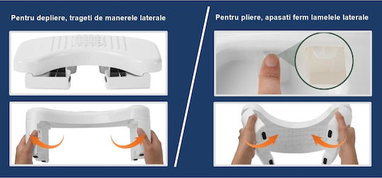 Fiziotab Taburet Rabatabil Pentru Toaletă Împotriva Constipației Hemoroizilor Corectează Poziția De Ghemuit La Toaletă Adulți Copii 1 Bucată Alb Înălțime 18 Cm