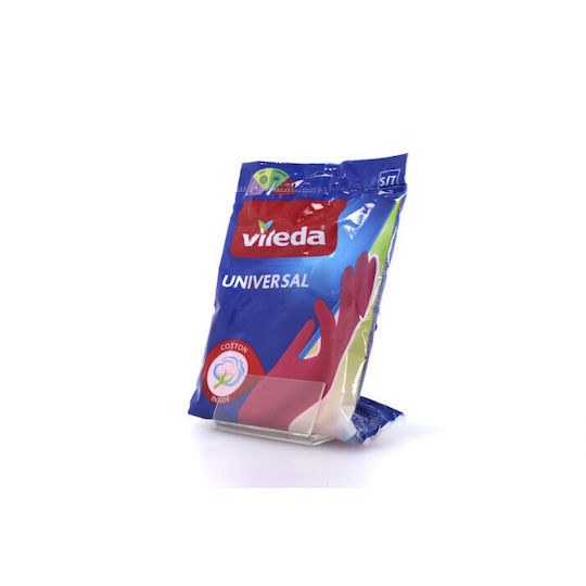 Vileda Pair Of Universal Cleaning Gloves Plastic Small Pink