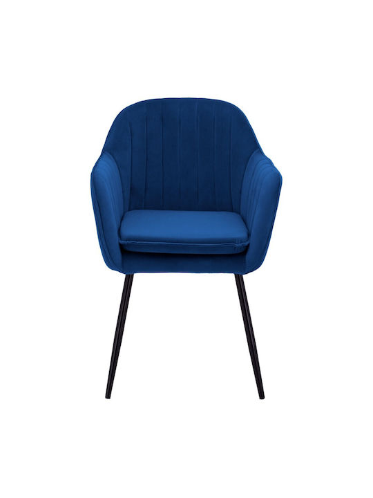Sawyer Dining Room Velvet Armchair Blue 53x60x76cm 2pcs