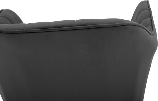 Sawyer Dining Room Velvet Armchair Grey 53x60x76cm 2pcs