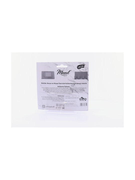 TnS Plastic Wall Hanger 4 Hooks White Y-803