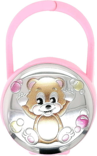 Prince Silvero Decorative Pacifier Holder made of Silver for Girl