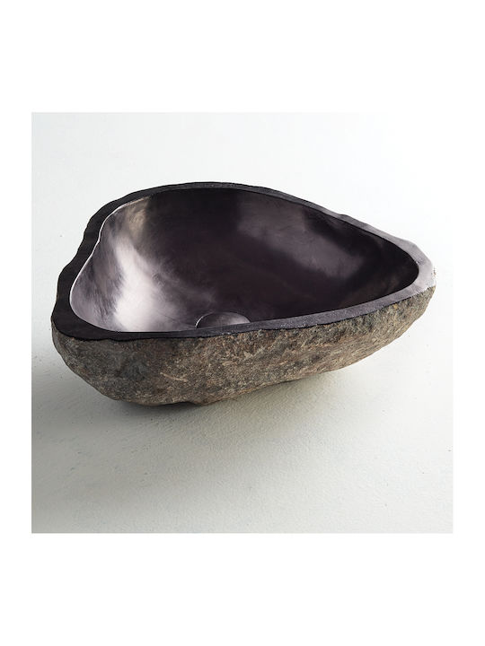 Каменна мивка за плот 40x50см Fossil Vero Riverstone 50-60