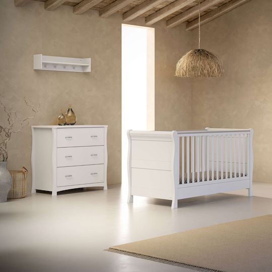 Casababy London Seturi De Mobilier Pentru Copii Cu Pat Și Sertar Alb