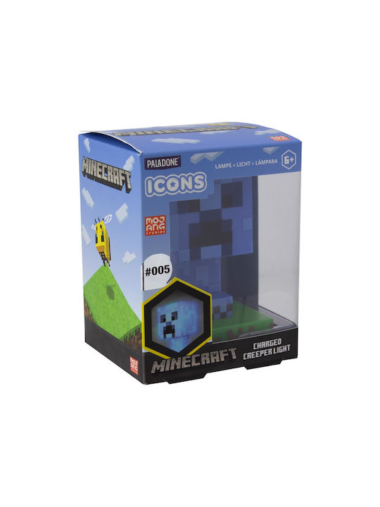 Paladone Lampă decorativă pentru copii Minecraft Creeper Albastru 11εκ.