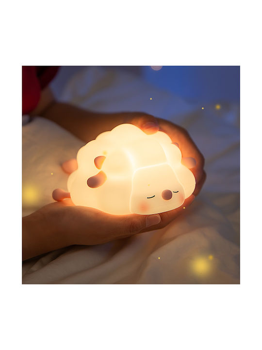 ARlight Lumini LED Lampă portabilă pentru copii Atingere Alb 14x14x8εκ.
