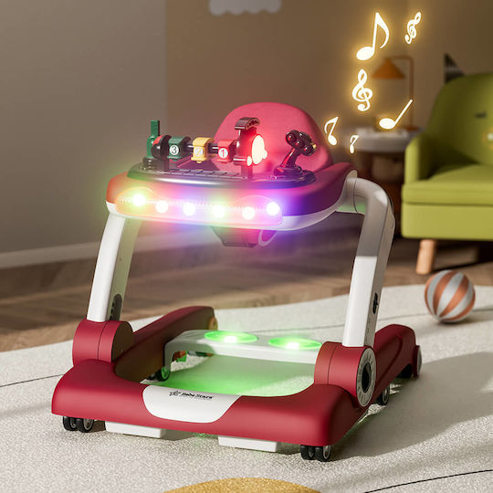 Bebe Star Baby Walker with Music for 7+ Months Red