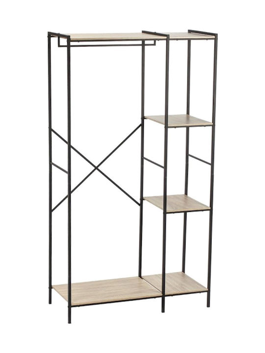 Sidirela Floor Garment Rack made of Metal Black
